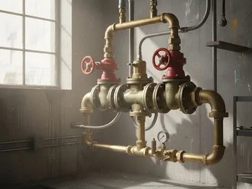 Fire sprinkler backflow assemblies